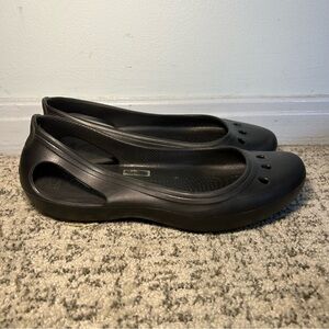 Crocs Black Kadee Slingback Slip-On Ballet Flats Size 8